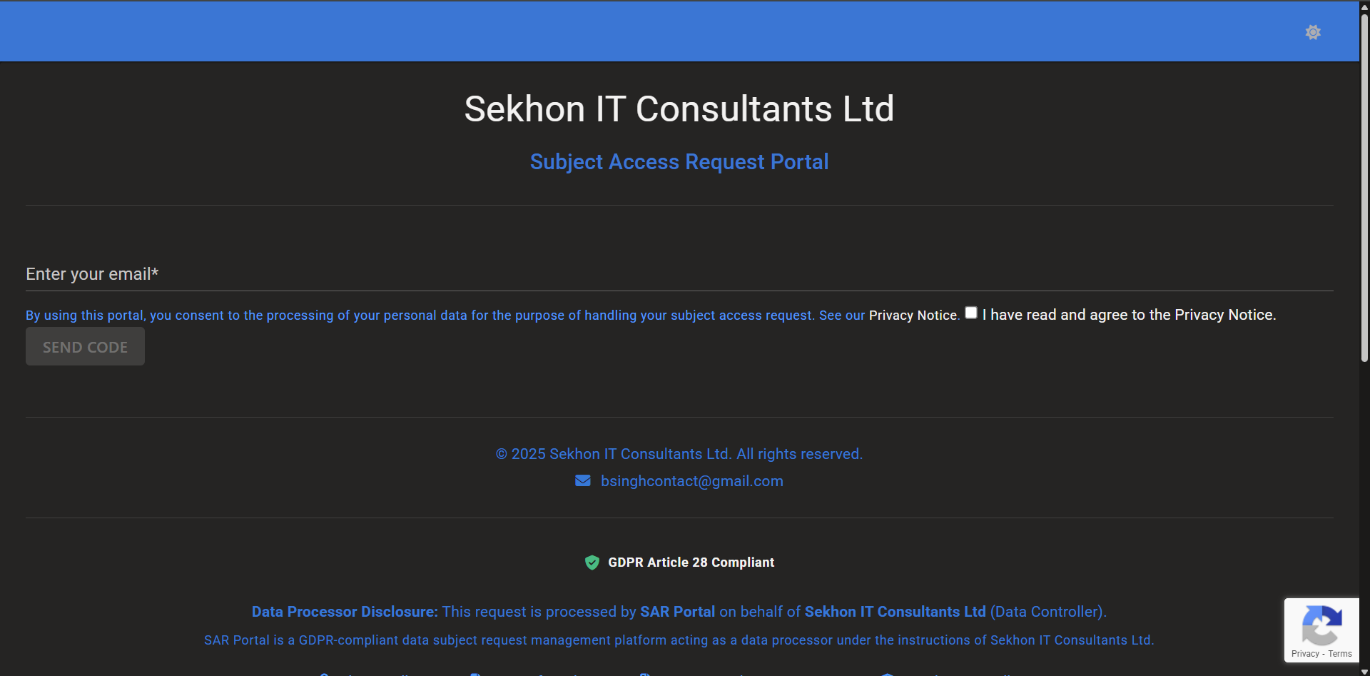 SAR Portal Public Request Portal